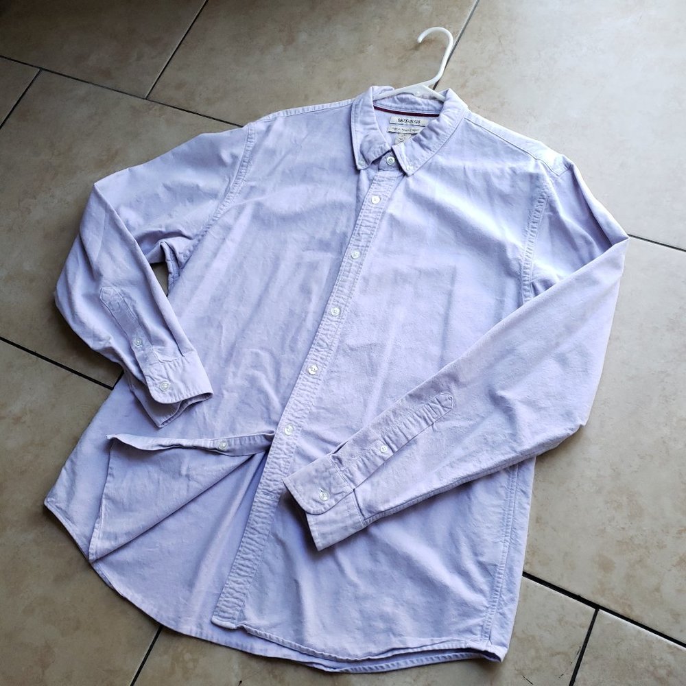 Goodthreads Mens Long Sleeve Button Up Shirt XL Light Purple Lavender
